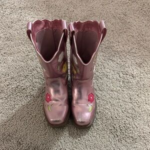 Dream Paris Boots Pink Floral Cowboy Boots Size 11